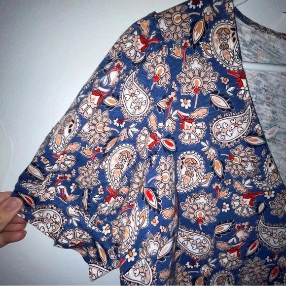 Boden Women’s V-Neck Jersey Mini Dress Vintage Paisley Size 12P NWT - Picture 7 of 7